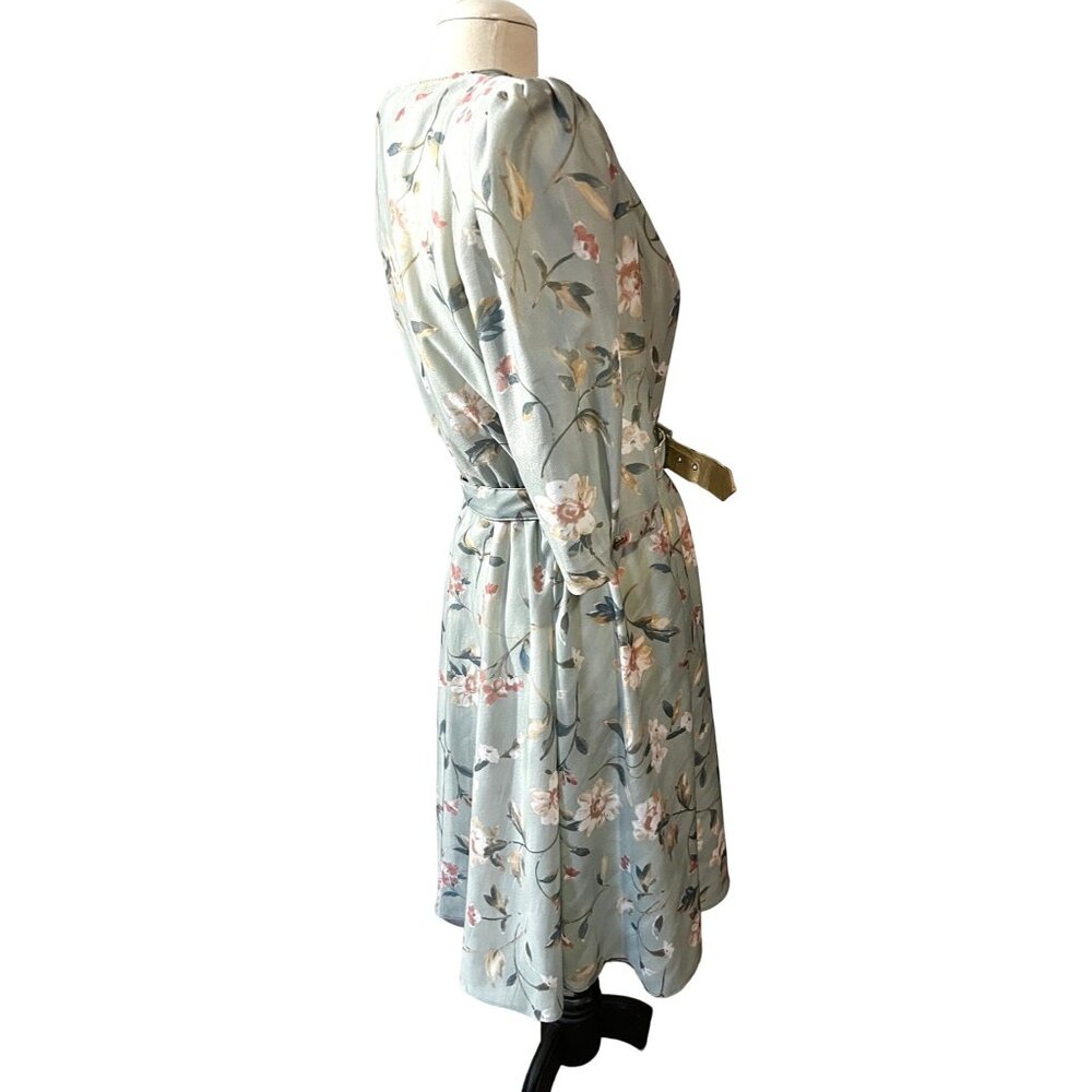 Vintage Cottage Core Floral Seventies Midi Dress Sz 12 Petite by California Look - Picture 9 of 13